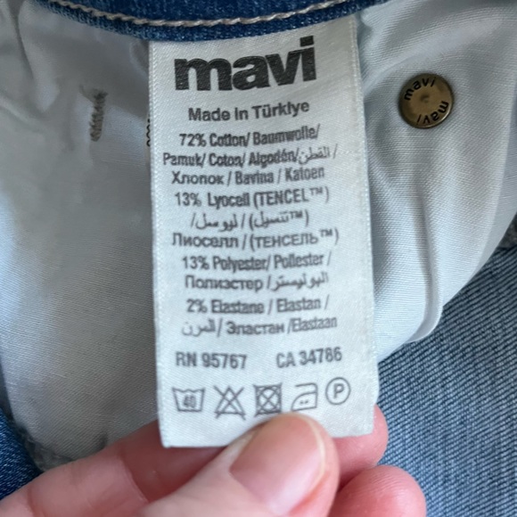 Mavi Kathleen High Rise Slim Boyfriend Jeans in Medium Blue Wash Size 31 - Picture 9 of 13